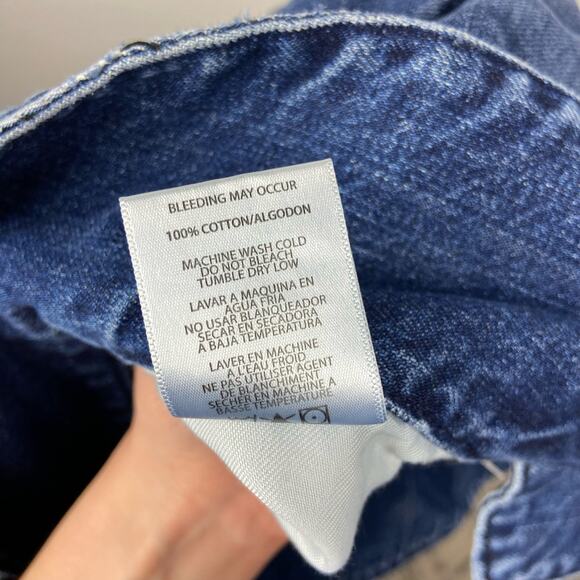 Hidden paper bag waist dark wash denim jeans size 28 - Picture 8 of 9